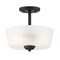 Designers Fountain Malone 12in 2-Light Matte Black Semi-Flush Mount D267M-SF-MB - alternate 1